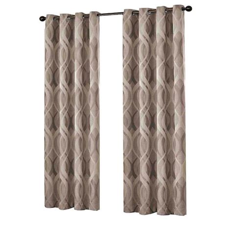 grommet top celine taupe 84 triple layer blackout curtain|blackout curtains 84 inch.